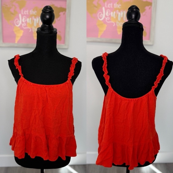 Forever 21 Orange Loose Fit Summer Top (L) - Picture 1 of 7